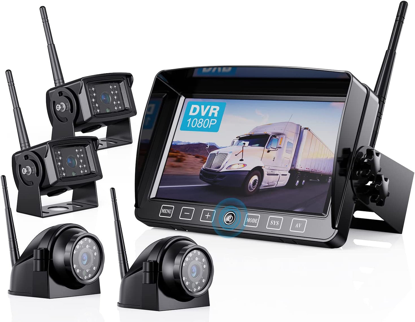 7 Wireless Rear View Kit HD Monitor Reverse Camera For Truck